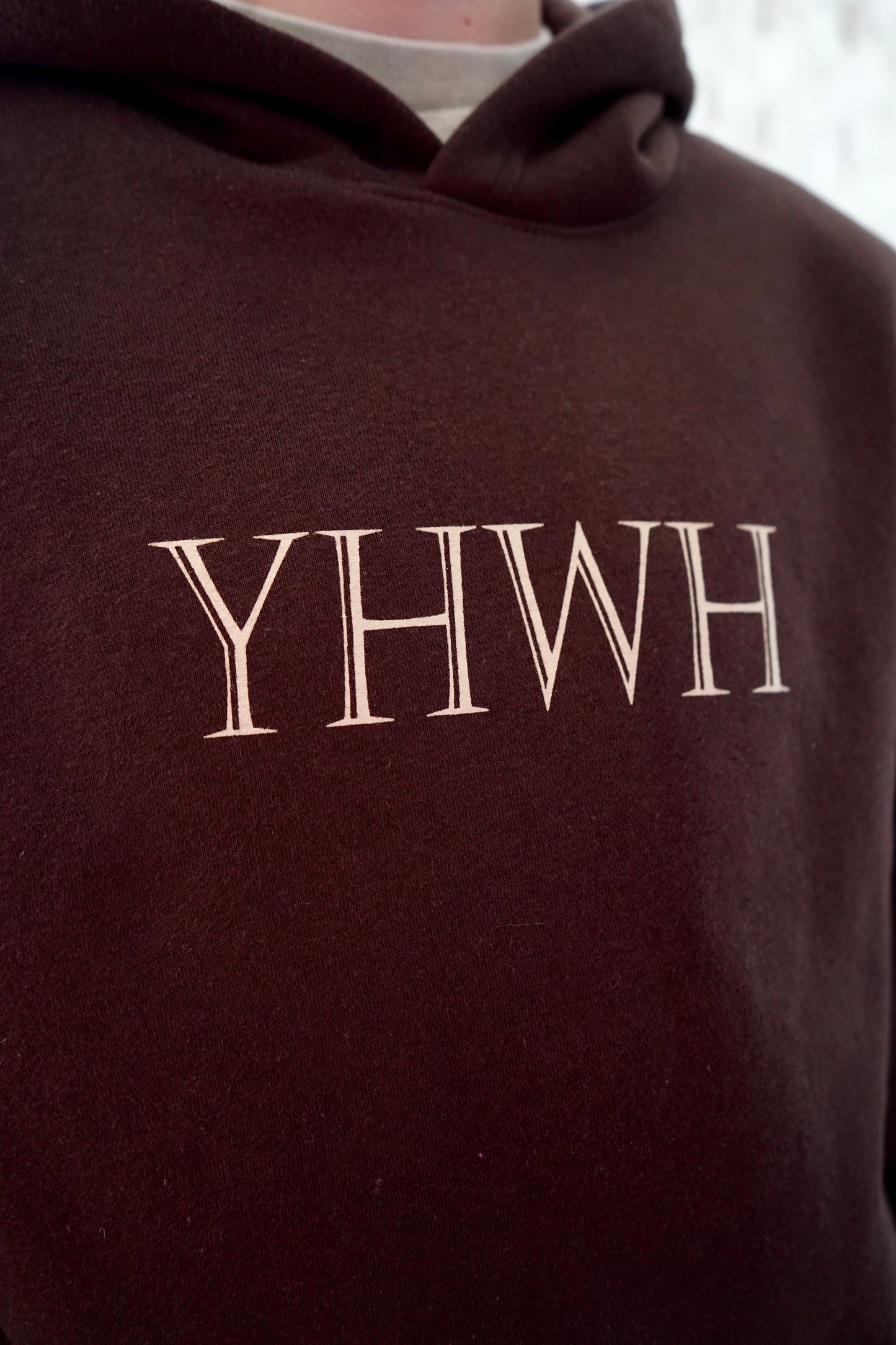 YHWH Brown Hoodie